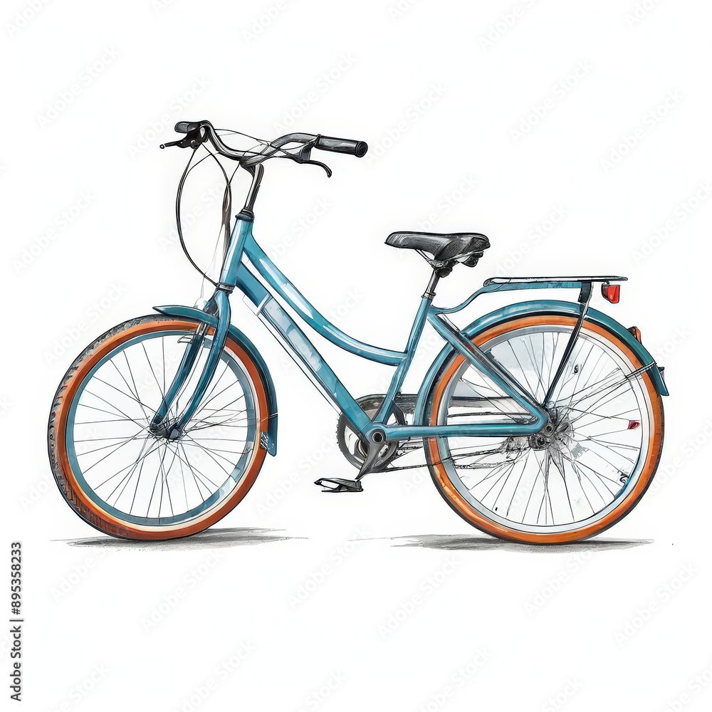 the AI Image Generator, bicycle with a black seat the AI Image Generator, bicycle with a black seat