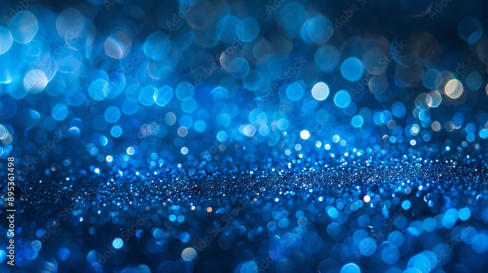 Blue Glitter Bokeh Background Blue Glitter Bokeh Background