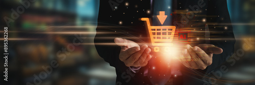 Robotic hand touch connect to AI system, concept robot learn control from intelligence and working with automation artificial intelligence or AI technology with business,industry, illustration design.