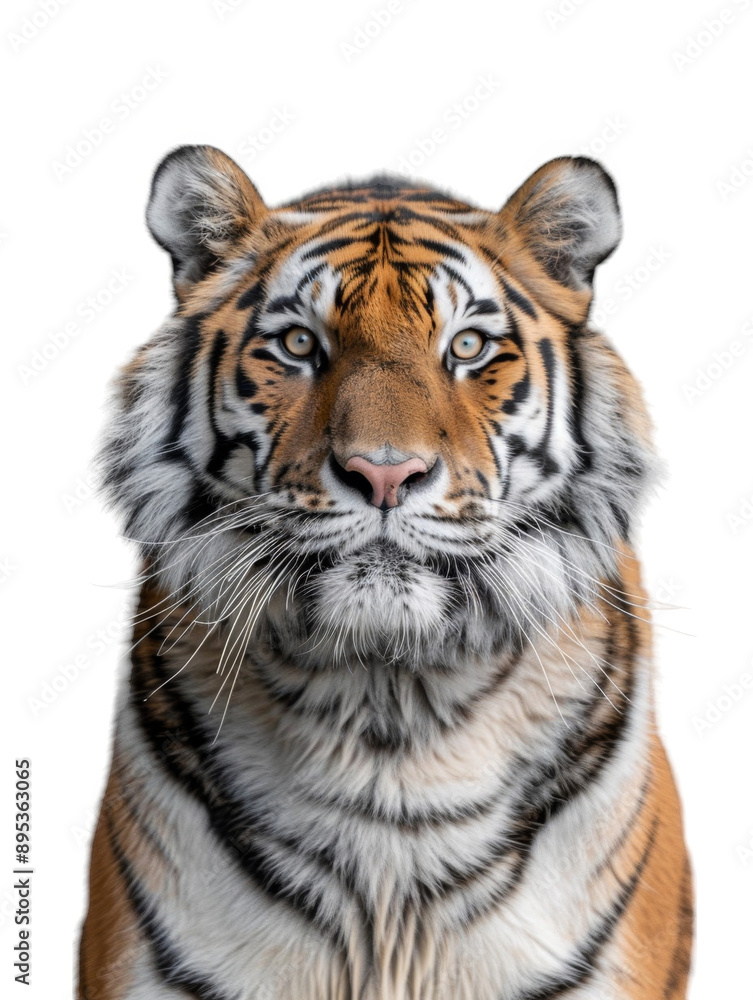Obraz premium Close up bengal tiger isolated on transparent