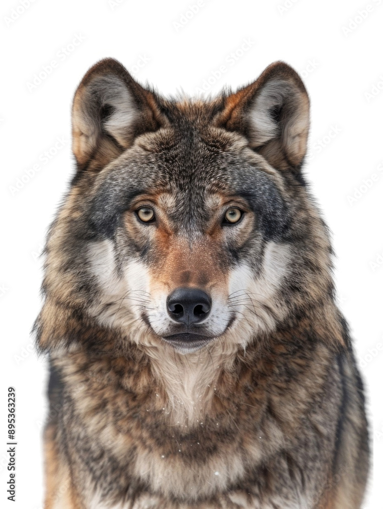 Wolf in front of white Wolf in front of white