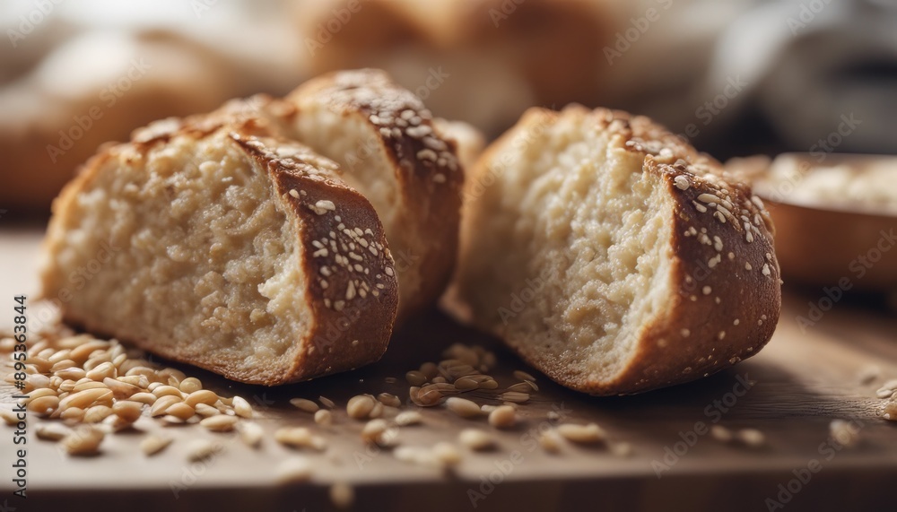 Homemade crunchy bread with grains Homemade crunchy bread with grains