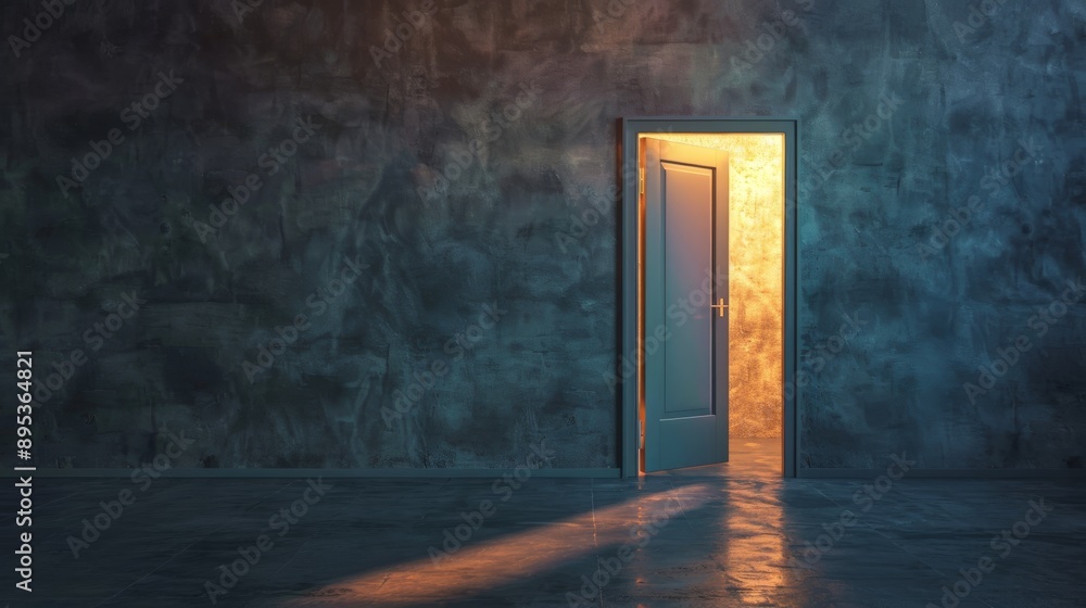 Door with light coming out of it. Door with light coming out of it.