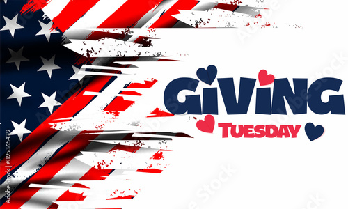  Giving Tuesday background template. Holiday concept. background, banner, placard, card, and poster design template  . vector illustration. photo