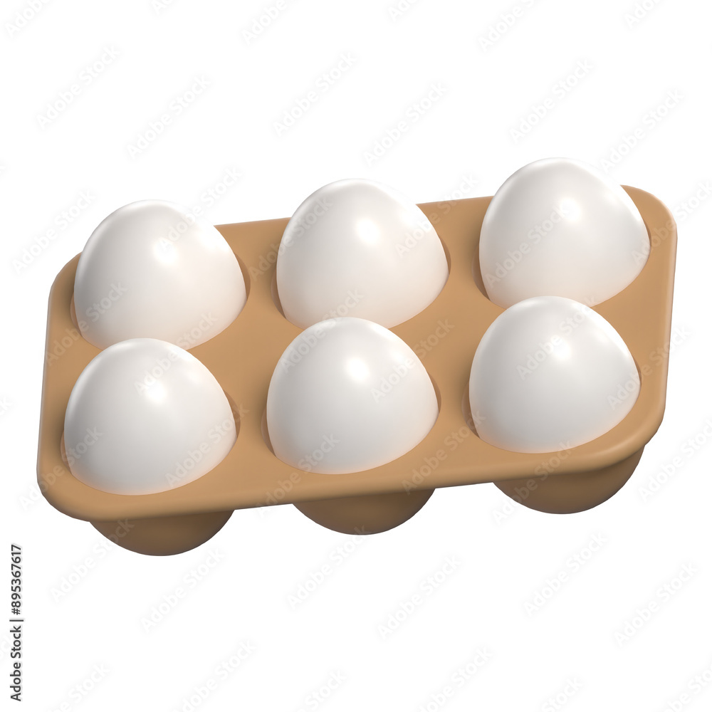 Eggs 3D illustration Icon Foods and Drinks with Transparent Background Eggs 3D illustration Icon Foods and Drinks with Transparent Background