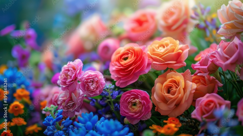 Bursting Blooms: A Vibrant Bunch of Colorful Flowers Bursting Blooms: A Vibrant Bunch of Colorful Flowers