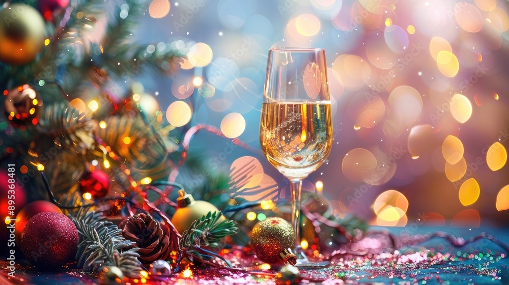 Selective focus holiday background for a joyful New Year