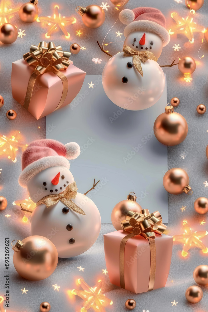 Christmas poster with space for text. New year banner festive border frame Christmas poster with space for text. New year banner festive border frame