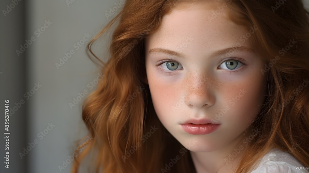 Youthful Radiance Captivating Closeup of a Fresh Faced Red Haired Model Youthful Radiance Captivating Closeup of a Fresh Faced Red Haired Model