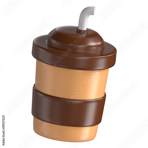 Coffee Cup 3D illustration Icon Foods and Drinks with Transparent Background