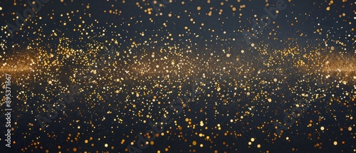 Gold glitter over black background