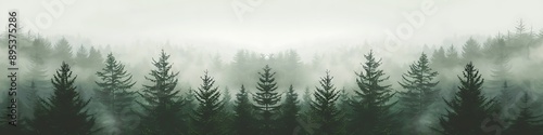 Gradient of forest green transitioning into misty gray