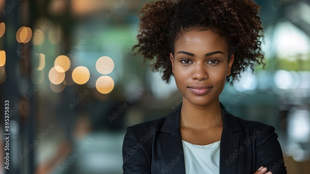 Portrait of a black woman in office a formal Portrait of a black woman in office a formal