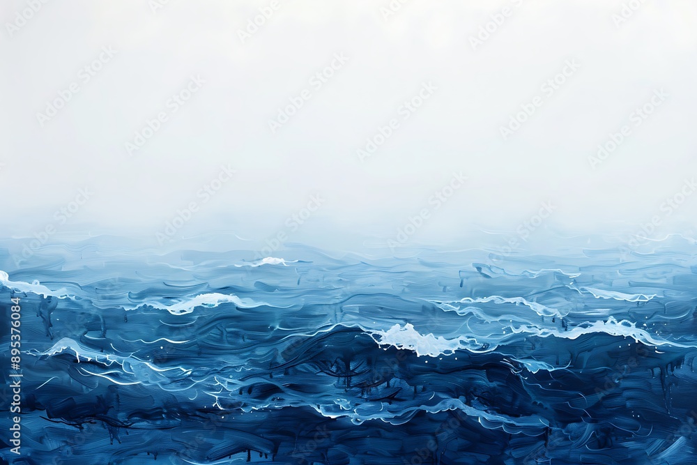Gradient of ocean blues fading into frothy white Gradient of ocean blues fading into frothy white