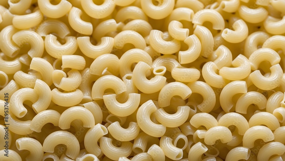 Background and texture of pile of raw macaroni. Ai Generative. Background and texture of pile of raw macaroni. Ai Generative.