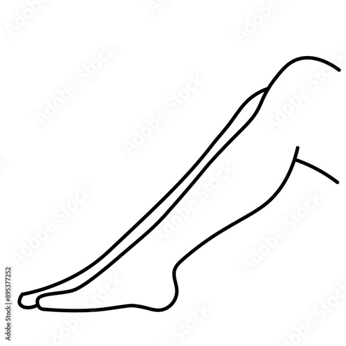 脚の線画イラスト