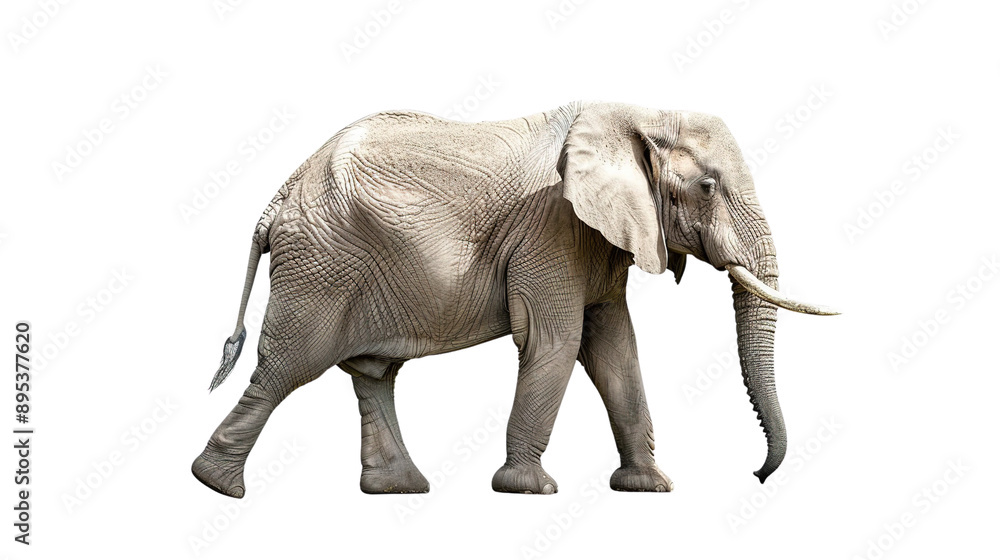 Obraz premium Elephant isolated on white background.