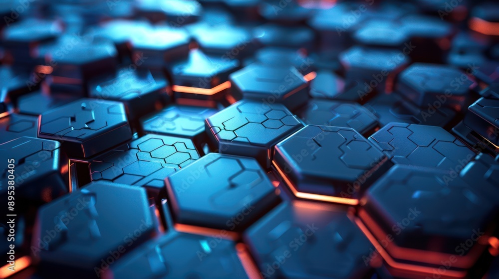 Obraz premium 3d hexagons background