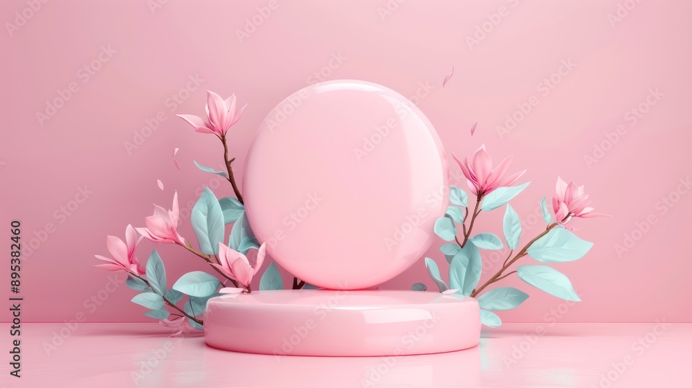 Elegant 3D Podium in Minimal Studio with Pastel Silk Backdrop and Geometric Shadows | Detailed Render for Luxury Presentations, Generative Ai Elegant 3D Podium in Minimal Studio with Pastel Silk Backdrop and Geometric Shadows | Detailed Render for Luxury Presentations, Generative Ai