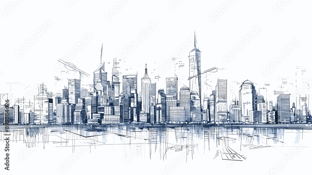 Sketch drawing online cityscape scene is rich with color and life with reflective glass surfaces and others featuring more traditional architectural elements. Sketch drawing online cityscape scene is rich with color and life with reflective glass surfaces and others featuring more traditional architectural elements.