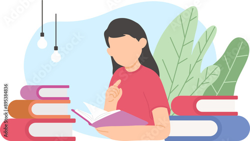 People Reading Illustration