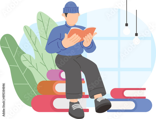People Reading Illustration