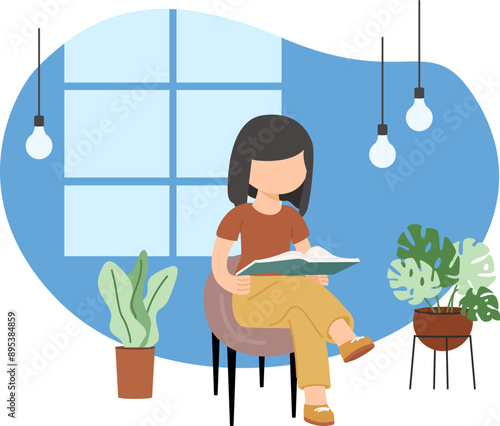 People Reading Illustration