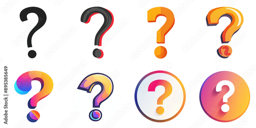Question marks isolated 3d mockup without background using for all purpose. Question marks isolated 3d mockup without background using for all purpose.