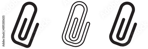 Vector paper clip icon. Paper clip shape. Attachment symbol. Element for design logo mobile app interface card or website. eps 10