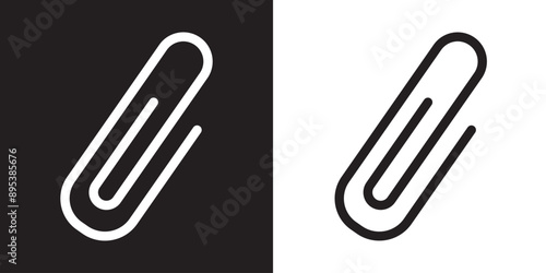 Vector paper clip icon. Paper clip shape. Attachment symbol. Element for design logo mobile app interface card or website. eps 10