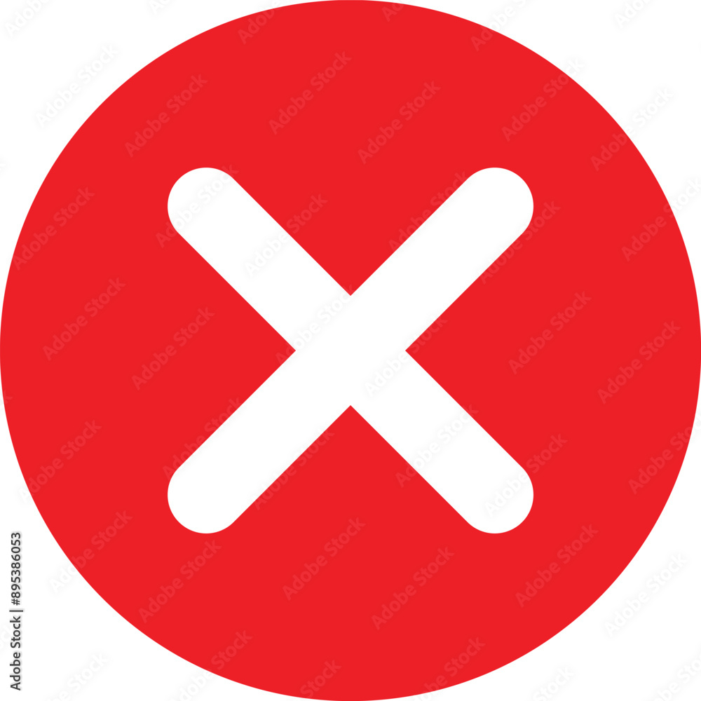 Red close icon . Red delete icon . Remove symbol . Decline sign . Cancel icon vector Red close icon . Red delete icon . Remove symbol . Decline sign . Cancel icon vector