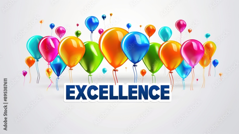 Colorful Balloons Celebrating Excellence Colorful Balloons Celebrating Excellence