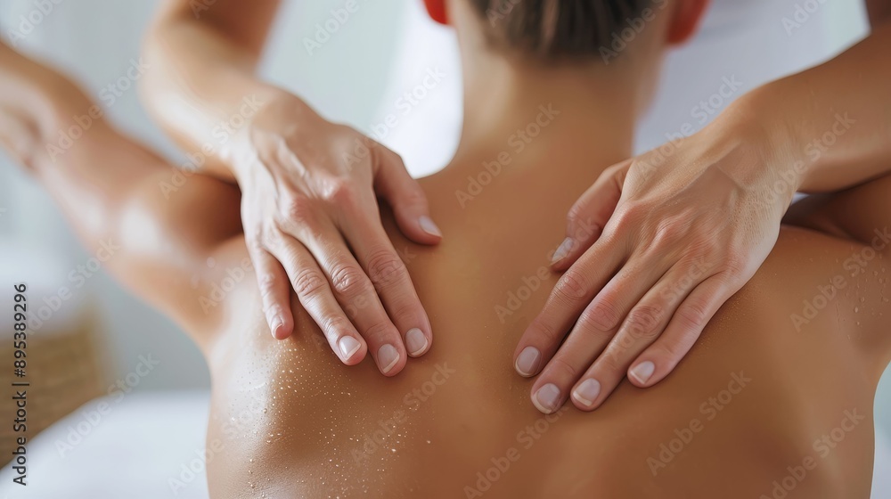 Fototapeta premium Client receiving a deep tissue massage, wellness, spa treatment