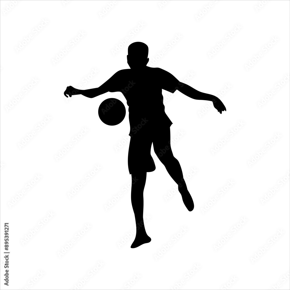A set of football players, silhouettes of soccer players isolated on a white background A set of football players, silhouettes of soccer players isolated on a white background