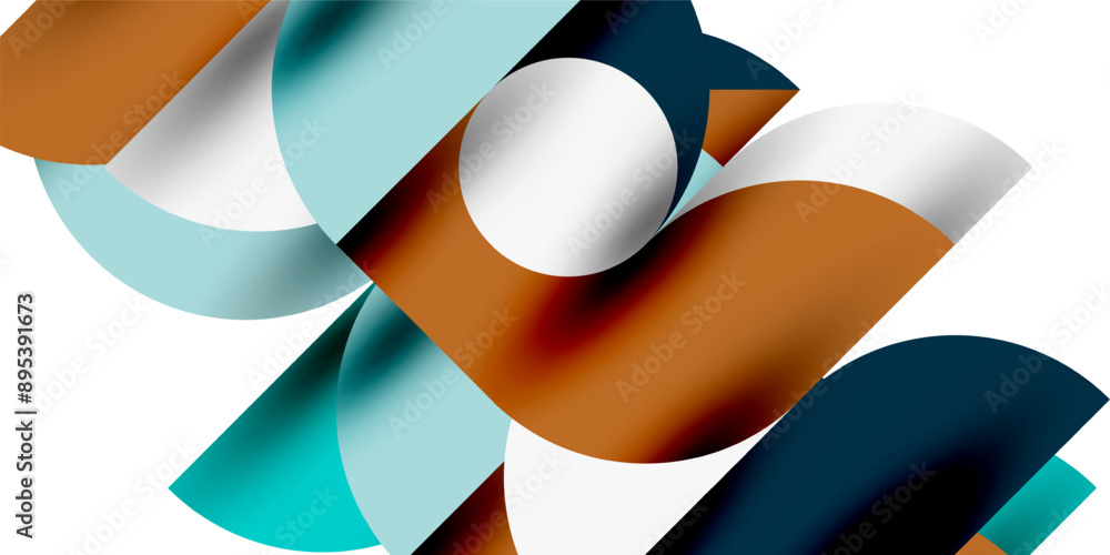 Shadow effect shiny circles and round triangles geometric modern art. Vector Illustration For Wallpaper, Banner, Background, Card, Book Illustration, landing page Shadow effect shiny circles and round triangles geometric modern art. Vector Illustration For Wallpaper, Banner, Background, Card, Book Illustration, landing page