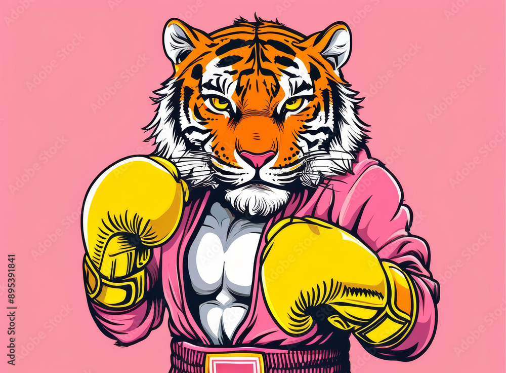Obraz premium a tiger boxer