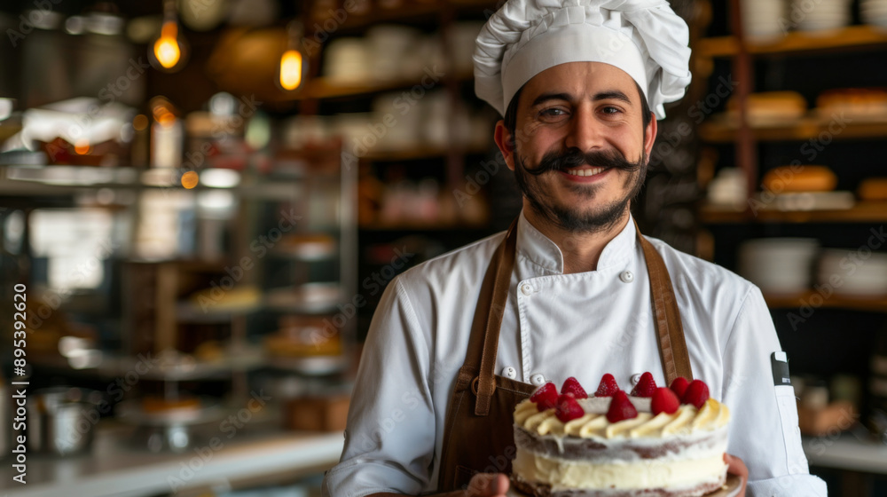 Mustache and Masterpiece: Chef Celebrates a Frosted Fantasy Mustache and Masterpiece: Chef Celebrates a Frosted Fantasy