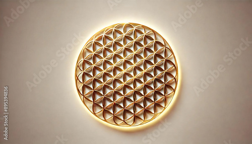 光り輝くフラワーオブライフ金色
generated by AI