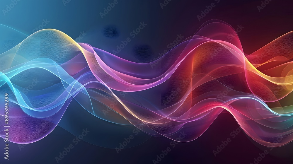 Abstract Waveforms: A modern abstract background with smooth waveforms and gradient colors. Abstract Waveforms: A modern abstract background with smooth waveforms and gradient colors.