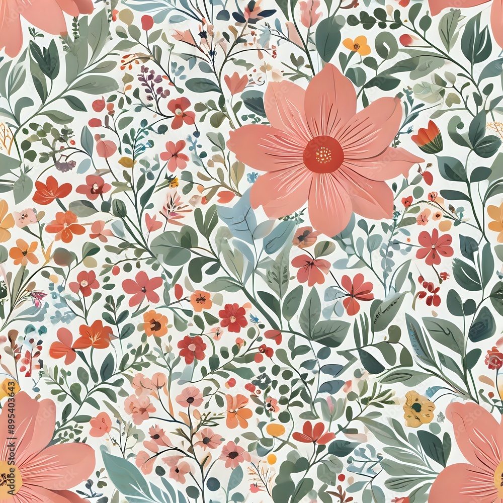 Floral Pattern Wallpaper