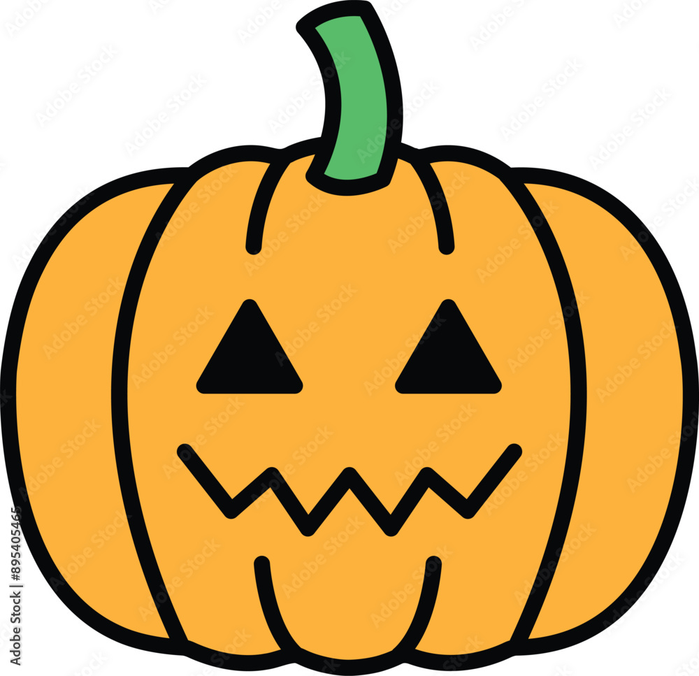 halloween pumpkin icon in line style halloween pumpkin icon in line style