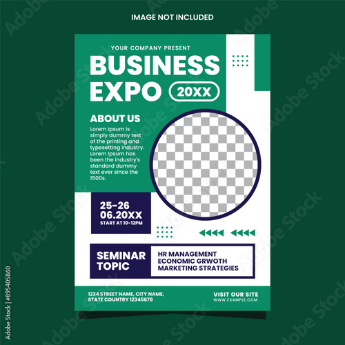 Business Expo seminar flyer or poster template