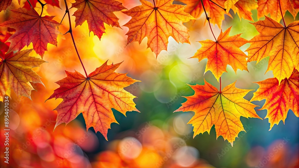 Close up of vibrant maple leaves in the fall season, autumn, foliage, colorful, nature, tree, red, orange, yellow Close up of vibrant maple leaves in the fall season, autumn, foliage, colorful, nature, tree, red, orange, yellow