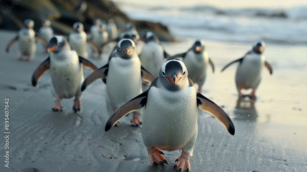 Obraz premium ペンギンの生活