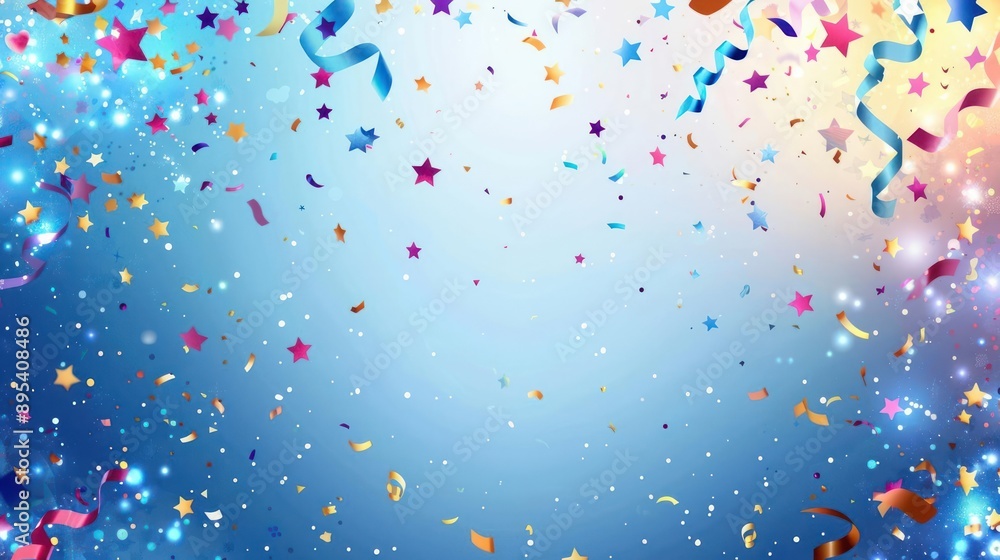 araffes of confetti and stars are falling from the sky araffes of confetti and stars are falling from the sky