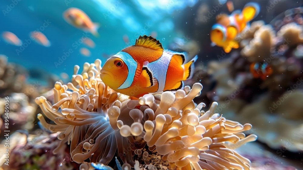 Great Barrier Reef, colorful marine life. Great Barrier Reef, colorful marine life.