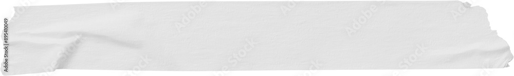 Fototapeta premium White adhesive paper tape isolated on white background