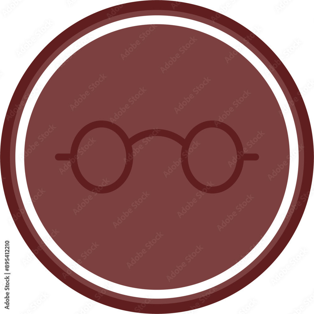 Reading Glasses Vector Line Double Circle Maroon Reading Glasses Vector Line Double Circle Maroon