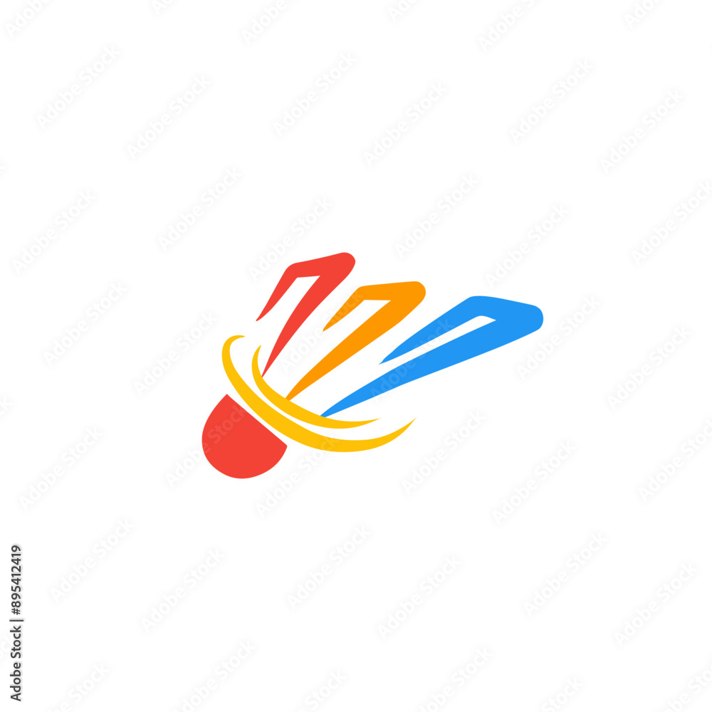 Obraz premium shuttlecock logo design
