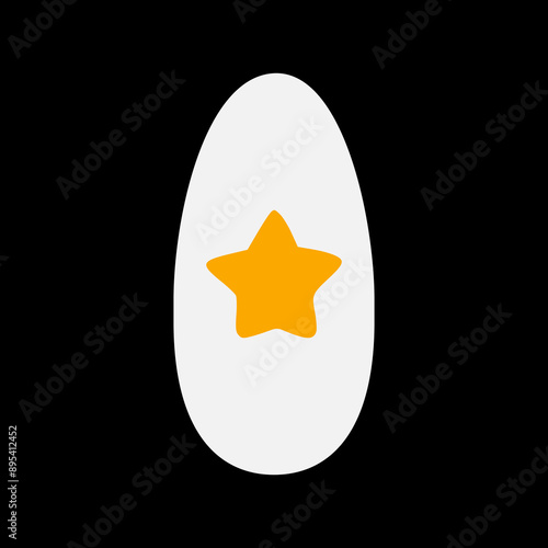 nail art gold star pattern vector illustration template design